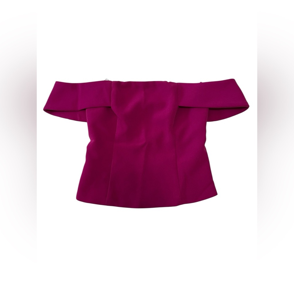 Vintage Express Fuchsia Off-Shoulder Peplum Top (NWT)